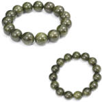  Bratara din Epidot Natural - Diametru 58 mm - Rotunda - 13-13, 9 mm - 1 Buc
