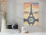  Vasalható gyöngyök - Eiffel-torony Méret: 30x45cm, Opció: Szerszámok nélkül