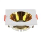 V-TAC Led GU10 Spot Keret négyzet beépíthető - fehér + arany - 6654 (6654)