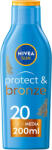 Nivea Lotiune de protectie solara si bronzare Nivea Sun Protect Bronze, SPF 20, 200 ml (4005900132246)