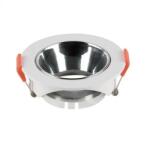 V-TAC Led GU10 Spot Keret kerek beépíthető - fehér + króm - 6647