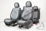 Hyundai Accent Juno Bőr/Szövet Méretezett Üléshuzat -Szürke- Komplett Garnitúra