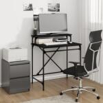 vidaXL Birou, negru, 80x50x90 cm, lemn prelucrat și fier (826704)