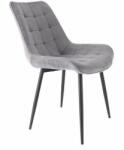 Jumi Skandináv stílusú szék, metál, bársony, szürke, 53x63x83 cm, Mist (ART-CM-910942)