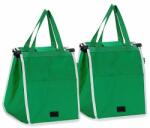 Verk Group Set 2 genti tip cos pentru cumparaturi, Verk Group, cu agatatori, verde, 25x38x35 cm (15707_VG)