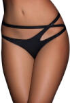 Queen Lingerie Crossed Double Strap Panties Black L/XL