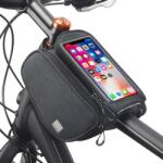 Sahoo vázra rögzíthető, vízálló kerékpáros táska, mobiltelefon tartóval 1.5L, Fekete (SAHOO-121462-SA) (SAHOO-121462-SA)