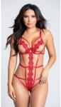  Zion csipkés body. Piros, Méret: M/L