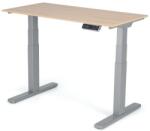 Liftor Expert, 118x60x1, 8 cm, Világos sorano tölgy/Szürke, állítható magasságú asztal