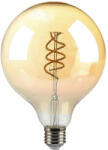 V-TAC Borostyán spirál LED izzó filament COG E27 G125 6W 1800K - 217328 (217328)