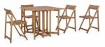 Bizzotto Set mobilier gradina lemn maro Noemi 44x46x77 cm, 90x74 cm (0805988)