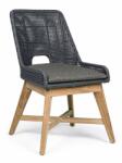 Bizzotto Set 2 scaune lemn maro textil gri Hesperia 50x68x86 cm (0804731)
