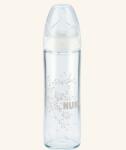 Nuk Biberon din sticla cu tetina din silicon New Classic, 0-6 luni, 240 ml, Nuk