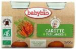 BABYBIO Piure Bio din morcovi, +4 luni, 2x 130g, BabyBio