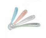 BEABA Set 4 lingurite ergonomice silicon Eucalyptus, Beaba Set pentru masa bebelusi