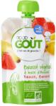  Iaurt vegetal Bio din lapte de ovaz cu banane si capsuni, +6 luni, 90 g, Good Gout