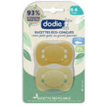 DODIE Set 2 suzete design eco galben, 0-6 luni, Dodie