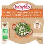 BABYBIO Piure Bio Meniu din morcovi, fasole verde si felii din carne de curcan de ferma, 230g, BabyBio, BabyBio