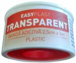 Pharmaplast Banda adeziva din plastic transparenta, 2.5 cm x 5 m, Easy Plast
