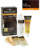BioKap Vopsea permanentă pentru păr Nutricolor, Nuanţa Venetian Red 6.46, 140 ml, Biokap