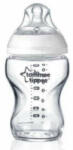 Tommee Tippee Biberon din sticla tetina silicon Closer to Nature, +0 luni, 250 ml, Tommee Tippee