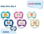 Baby-Nova Suzete multicolore cu inel si steribox, Talia 2, 2 buc, Baby Nova