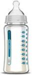 DENTISTAR Biberon cu inel anti-colici si indicator de temperatura optima, 270 ml, Dentistar