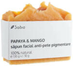 SABIO Săpun facial natural anti-pete pigmentare cu papaya și mango, 130 g, Sabio
