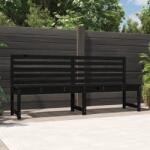 vidaXL Bancă de grădină, negru, 201, 5 cm, lemn masiv de pin (824050)