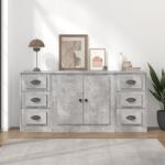 vidaXL Servante, 3 piese, gri beton, lemn prelucrat (3185235) Comoda