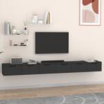 vidaXL Dulapuri de perete, 2 buc. , negru, 102x30x20 cm, lemn prelucrat (3115901) Raft