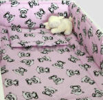  3 részes ágynemű szett - apró pandák - rózsaszín