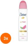 Dove Set 3 x Deodorant Antiperspirant Spray Dove Go Fresh, Pomegranate & Lemon, pentru Femei, 150 ml
