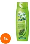 Wash&Go Set 3 x Sampon Wash&Go cu Extract de Ierburi, pentru Par Gras, 360 ml
