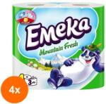Emeka Set 4 x 4 Role Hartie Igienica Emeka Mountain Fresh (ROC-4xFIMEMHI007)
