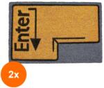 Grunberg Set 2 x Covoras Intrare, din Cauciuc si Fibre Cocos, Dreptunghiular 40 x 60 cm, Grunberg IDM40605 (GUJ-2xIDM40605) Pres