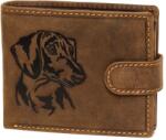 GreenDeed kutya mintás barna férfi bőr pénztárca (TACSIR1021/T BROWN)