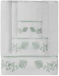 SOFT COTTON A DIARA kis törölköző 30 x 50 cm-es Fehér - menta színű hímzés / White - mint embroidery