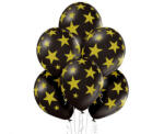 Godan Black Star, Csillagos léggömb, lufi szett 6 db-os 30 cm (12 inch) (MLG000313)