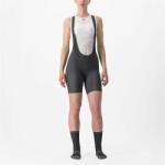 Castelli - pantaloni scurti pentru ciclism cu bretele pentru femei Prima Bibshort - gri inchis antracit portocaliu negru (CAS-4520062-866) - trisport