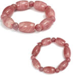  Bratara din Cuart Roz Madagascar Natural - Diametru 52 mm, Butoias 18-22 x 14-16 mm - 1 Buc