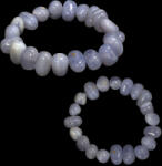  Bratara Calcedonie Albastra Naturala - Diametru 54 mm - Neregulata 9-10 x 13-15 mm - 1 Buc