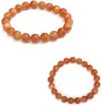  Bratara din Piatra Soarelui Naturala - Diametru 54 mm - Rotunda - 9-9, 9 mm - 1 Buc - AA