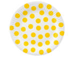 Godan Yellow Polka Dot, Pöttyös papírtányér 6 db-os 18 cm MLG156508