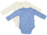 BabyCosy Set 2 body-uri petrecute Printed, BabyCosy, 50% modal+50% bumbac, Ecru/Lavanda (Marime: 6-9 luni) (BC-CSYM11318-6) - babyneeds