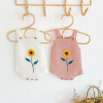 drool Salopeta tricotata cu floarea soarelui Drool (Culoare: Roz, Marime: 6-12 Luni) (24ar5)