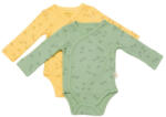 BabyCosy Set 2 body-uri petrecute Printed, BabyCosy, 50% modal+50% bumbac, Lamaie/Verde (Marime: 0-3 Luni) (BC-CSYM11319-0) - babyneeds