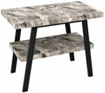 SAPHO TWIGA mosdótartó asztal, 80x72x50cm, matt fekete/szürke kő (VC442-80-10) (VC442-80-10)