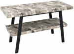 SAPHO TWIGA mosdótartó asztal, 130x72x50cm, matt fekete/szürke kő (VC453-130-10) (VC453-130-10)