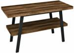 SAPHO TWIGA mosdótartó asztal, 130x72x50cm, matt fekete/sötét tölgy (VC453-130-11) (VC453-130-11)